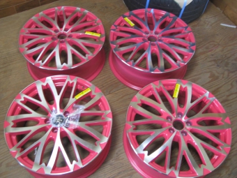ล้อแม็กซ์ ล้อแม็ก Wado Sakura ขอบ18นิ้ว 5รู Prius Wish Legacy Impreza 86 BRZ สีชมพูบานเย็น 4วง ของใหม่