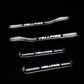 กาบบันได เวลไฟร์ VELLFIRE SERIES 20 หลอดไฟ LED สีขาว สีขาวส่องแสงกระจกสีดำตามลำดับชุด 4 ชิ้น