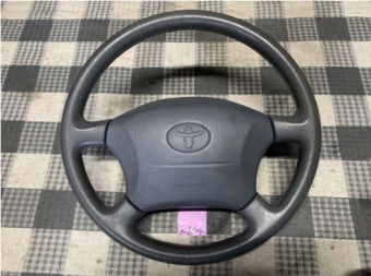 พวงมาลัย 90 95 Series Land Cruiser Prado พร้อม Horn Pad สีเทา 45103-30240 Toyota ของแท้ 90/95 Land Cruiser Prado Urethane Steering Wheel with Horn Pad Gray 45103-30240 Toyota Genuine