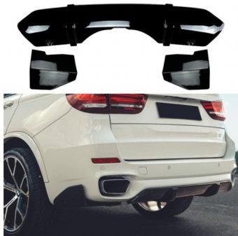 กันชนหลังดิฟฟิวเซอร์สีดำ BMW X5 F15 M Sport 2014-2018 สปอยเลอร์หลัง Canard Blade Rear Bumper Diffuser Black Type 2 BMW X5 F15 M Sport 2014-2018 Rear Spoiler Canard Blade (Pre-order product, takes 25-30 days by ship)