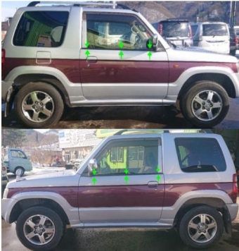 Pajero Mini model H58A H53A year 2001/9-2013/2 คิ้วรีดน้ำฝน (Pre-order product, takes 25-30 days by ship)