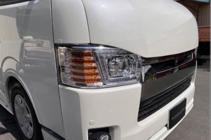 TOYATA HIACE Limited amber version 200 Series Hiace 4th/5th/6th/7th/8th generation LED headlight V3 sequential LED/halogen car use crystal eye ไฟหน้า LED V3 sequential LED / คริสตัลอาย สำหรับรถยนต์ฮาโลเจน (Pre-order product, takes 25-30 days by ship)