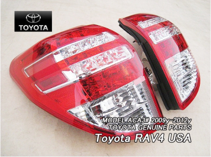 ไฟท้าย ACA31ACA36 RAV4 Late Model/TOYOTA/Toyota RAV4 Genuine US Tail Lights LED Left and Right (09-12y)/USDM North American Specification 30 Series RAV4 Rear Lamp USA Side Marker Included (Pre-order product, takes 25-30 days by ship)