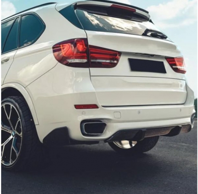 กันชนหลังดิฟฟิวเซอร์สีดำ BMW X5 F15 M Sport 2014-2018 สปอยเลอร์หลัง Canard Blade Rear Bumper Diffuser Black Type 2 BMW X5 F15 M Sport 2014-2018 Rear Spoiler Canard Blade (Pre-order product, takes 25-30 days by ship)