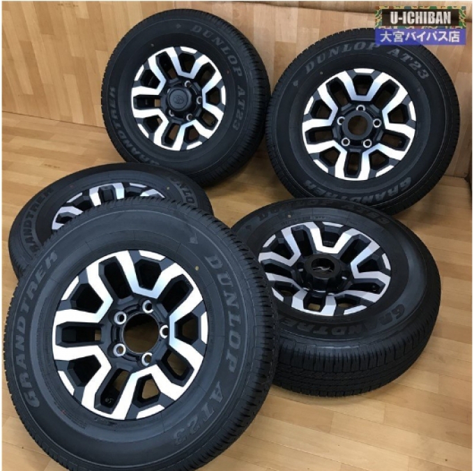 Removed from new car, in good condition, genuine Land Cruiser 70 16 inch 7J +0 5H 150 &amp;amp; Dunlop Grandtrek AT23 265/70R16 112S, set of 5 (Pre-order product, takes 25-30 days by ship)