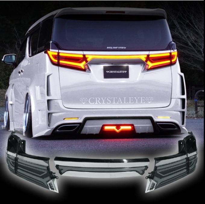 VELLFIRE30 ALPHARD30 Series รุ่น Early/Late สไตล์ใหม่ ไฟเบอร์ LED สินค้าจาก Crystal Eye Original 5-piece set (Pre-order product, takes 25-30 days by ship)