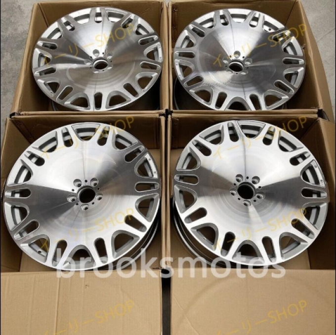 21นิ้ว B Silver Forged Wheel Rim for Mercedes Benz W222 S63 AMG 21x10 21x11 (Pre-order product, takes 25-30 days by ship)