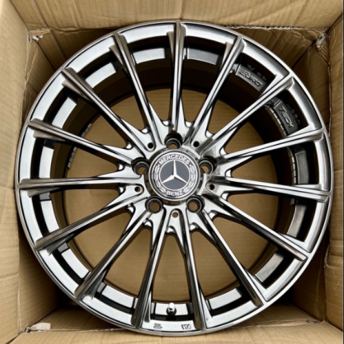 ล้อขอบ 18นิ้ว Benz A class B class GLA class EUROTECH TW15 18นิ้ว ชุด 4วง 7.5J PCD112 +52 5H 66.6mm รองรับโบลต์ M14 ทรงกลม สีโครเมียม ไฮเปอร์แบล็ค Lehrmeister Eurotech EUROTECH TW15 (Pre-order product, takes 25-30 days by ship)