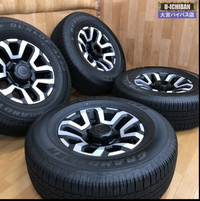 Removed from new car, in good condition, genuine Land Cruiser 70 16 inch 7J +0 5H 150 &amp;amp; Dunlop Grandtrek AT23 265/70R16 112S, set of 5 (Pre-order product, takes 25-30 days by ship)